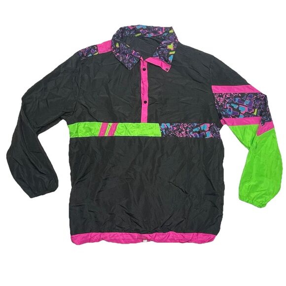 Spirit Halloween Other - Spirit Halloween Adult OSFM Windbreaker Top 90s Multicolor Costume Dress-Up
